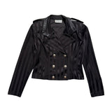 Capacity striped Napoleon cropped blazer