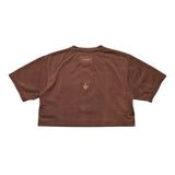 Cropped washed logo tee