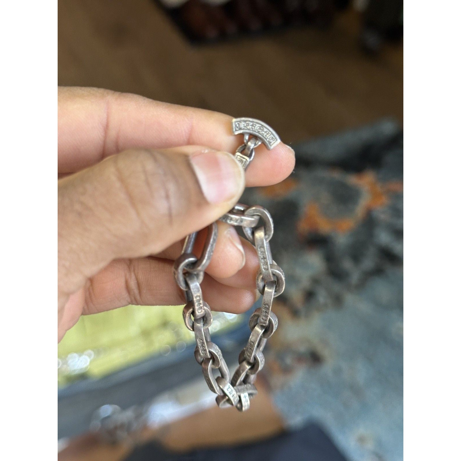 Chrome hearts paper chain bracelet