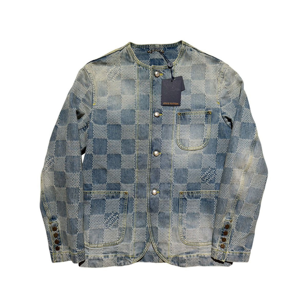 Damier denim 3D chic jacket