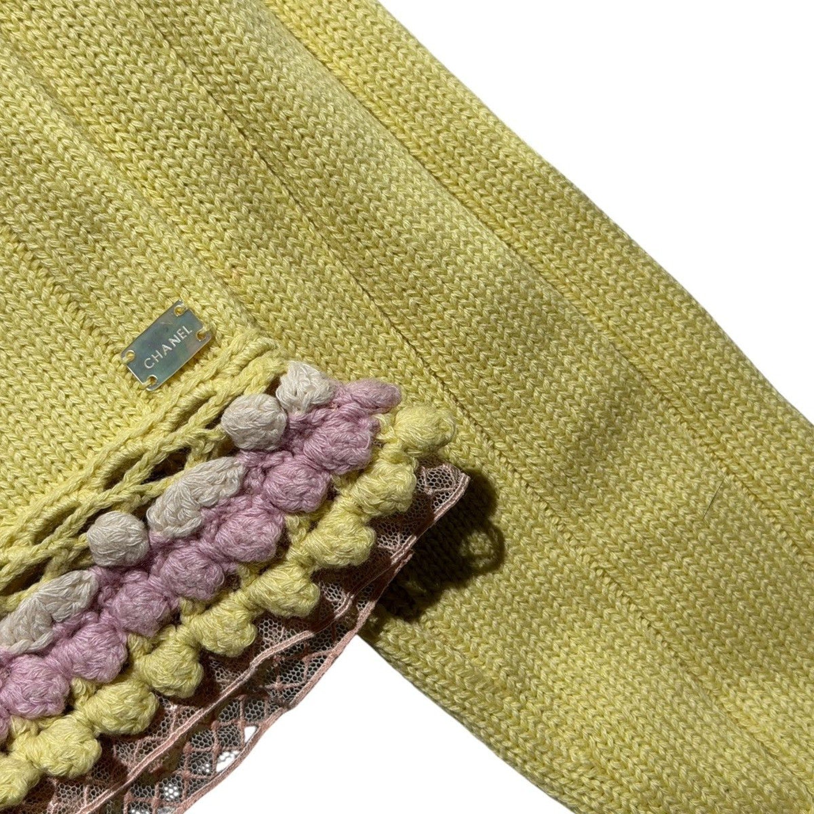 2004 cruise “pom pom” cashmere cardigan