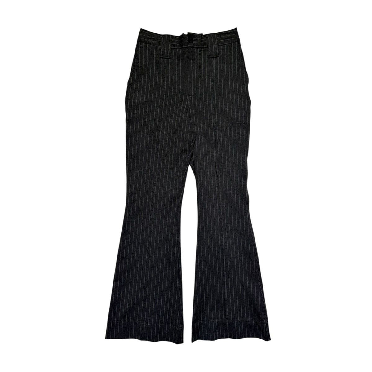 Flared pinstripe stretch pant