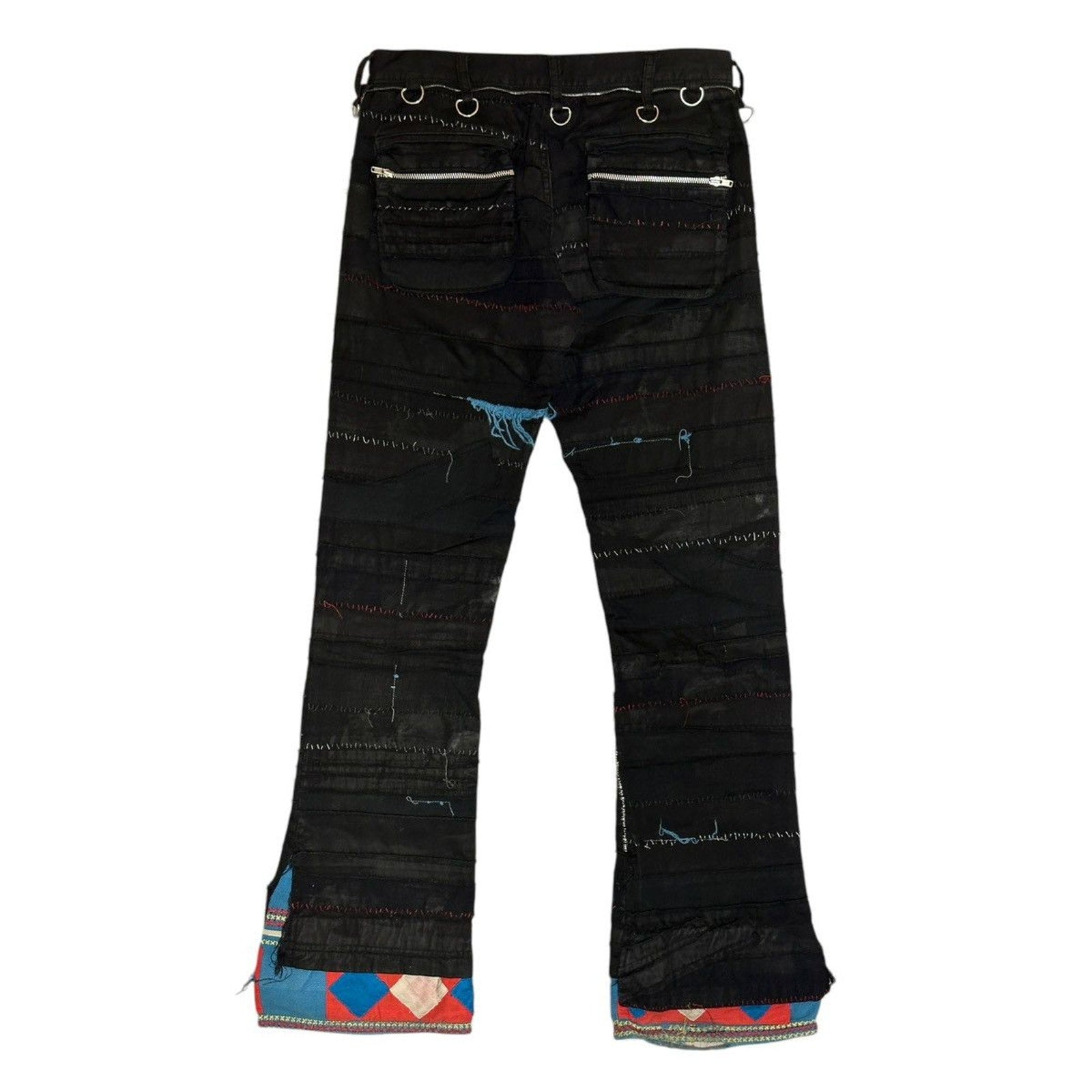 SS03 Ethnic scab flare denim