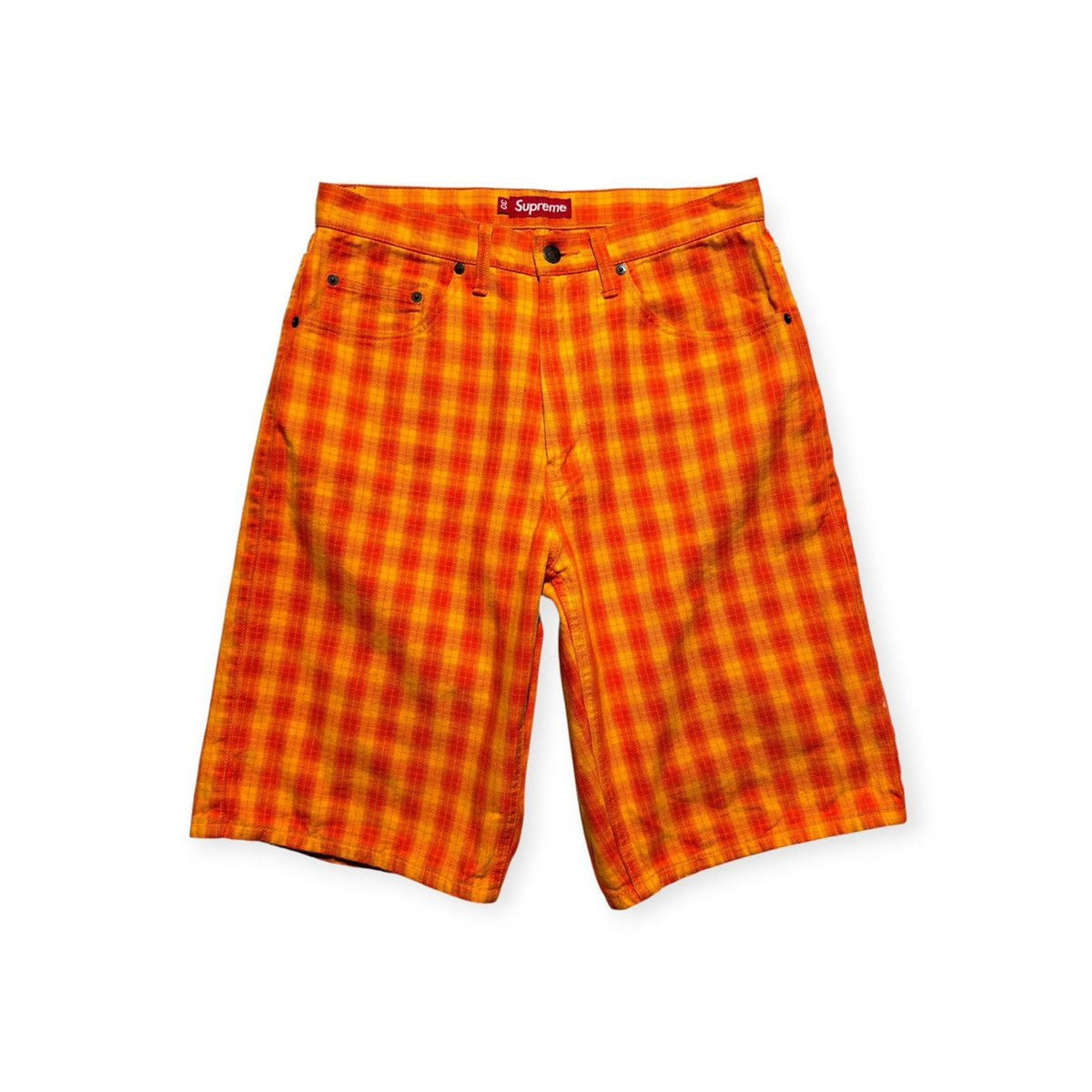 Plaid baggy shorts
