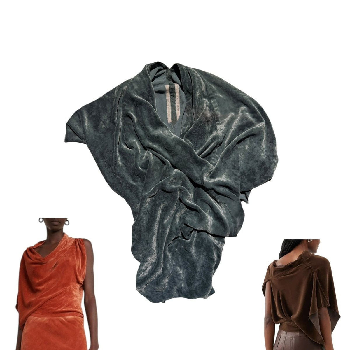 Seb draped velvet top