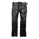 Moto leather zippered pant