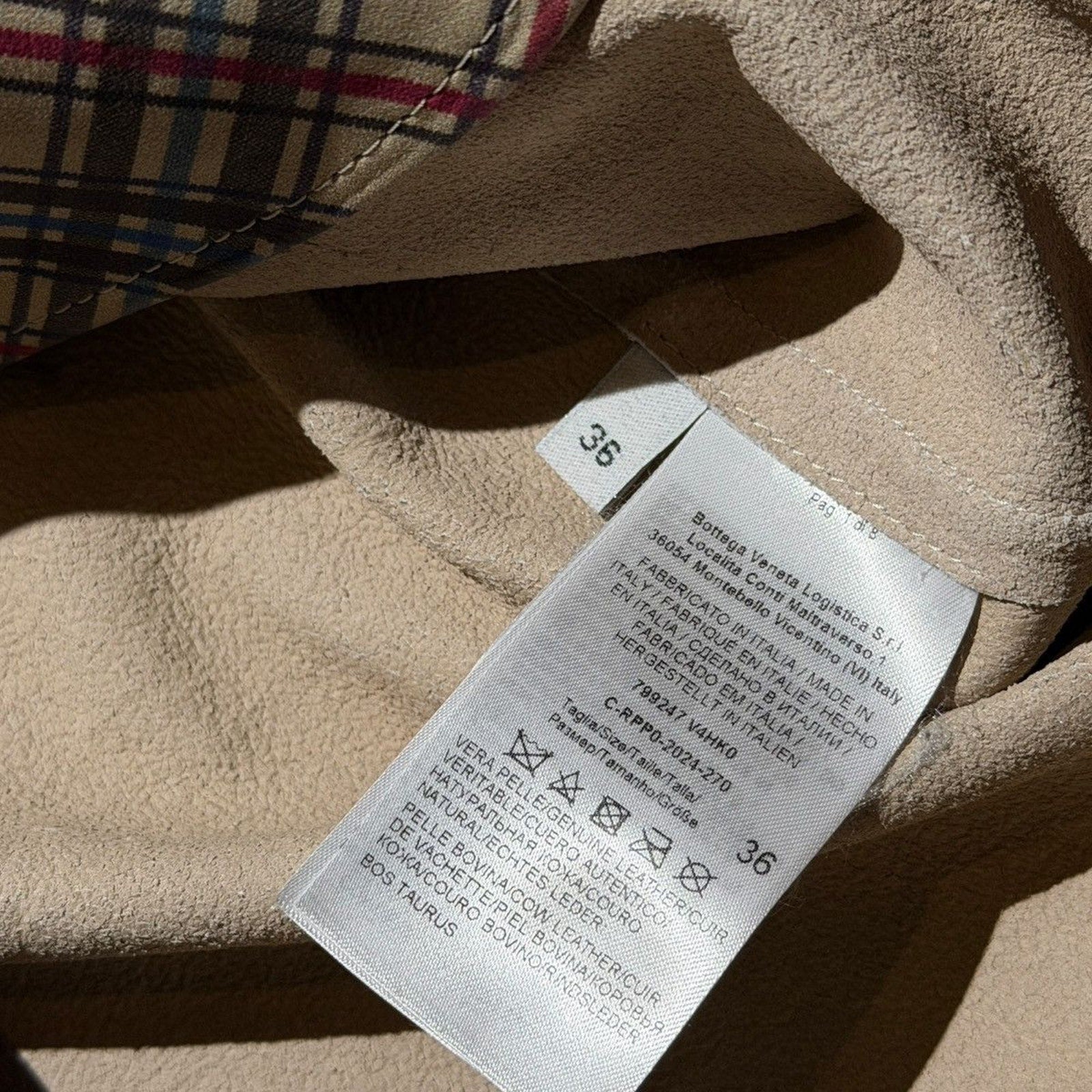 Printed leather check plaid flannel