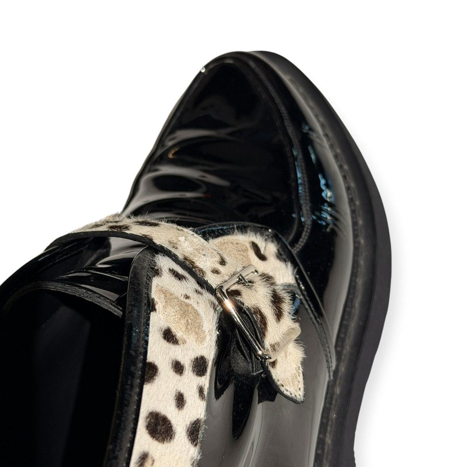 Patent leather ponyhair anthony boot