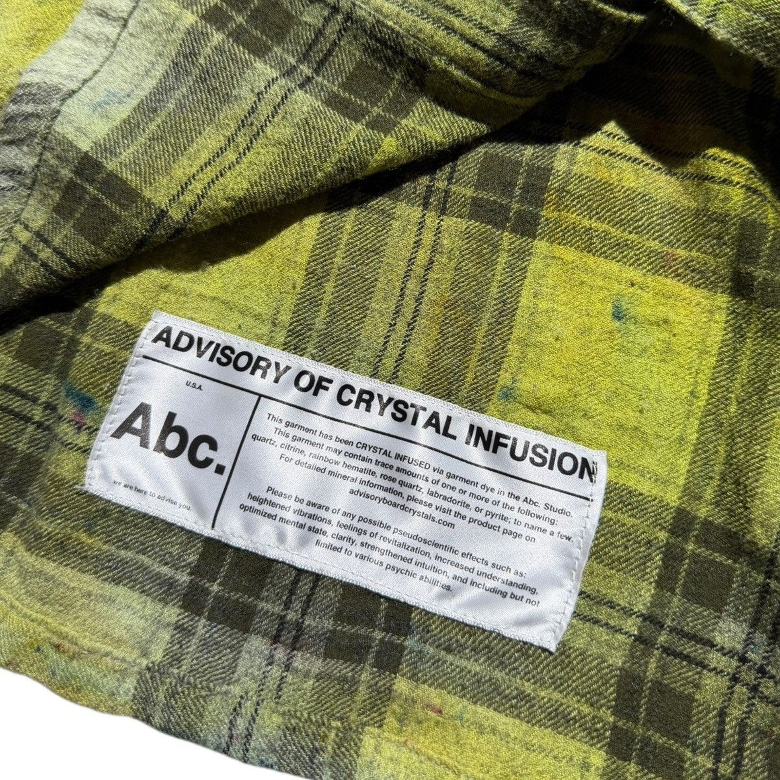 Crystal infused Dyed plaid flannel