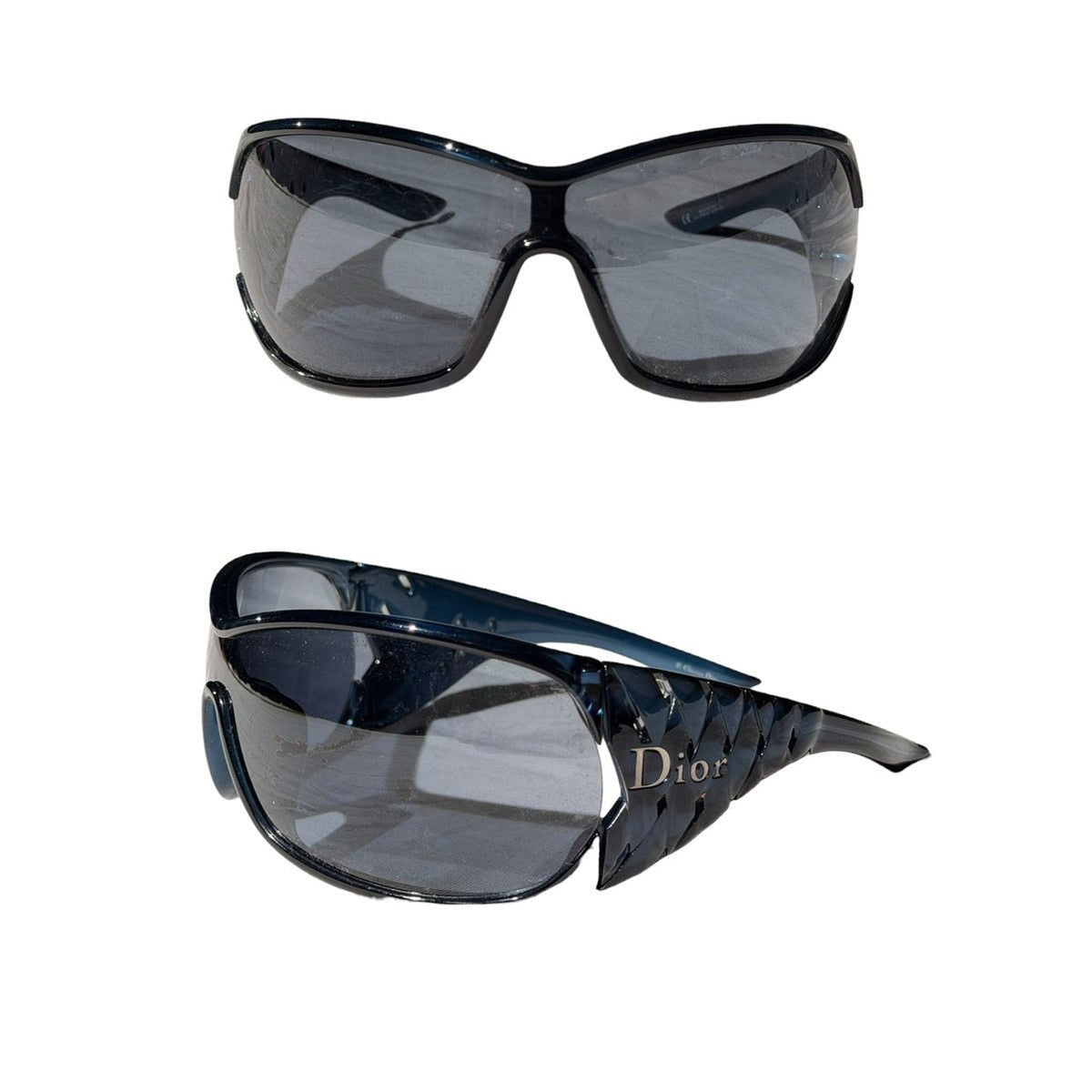 Vintage ribbon shield sunglasses