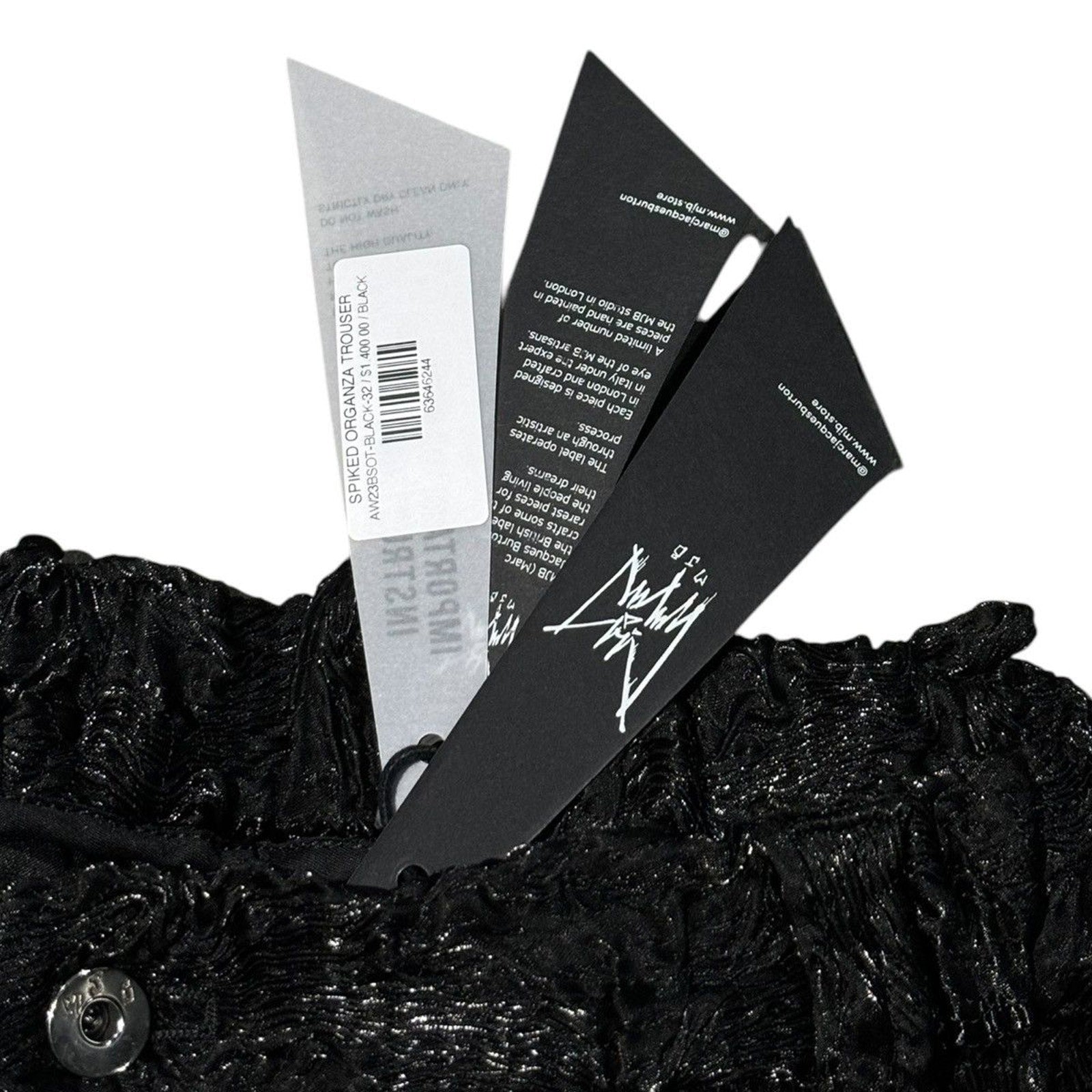 Spiked organza pleated pant