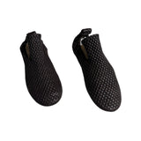 intrecciato woven leather slip on