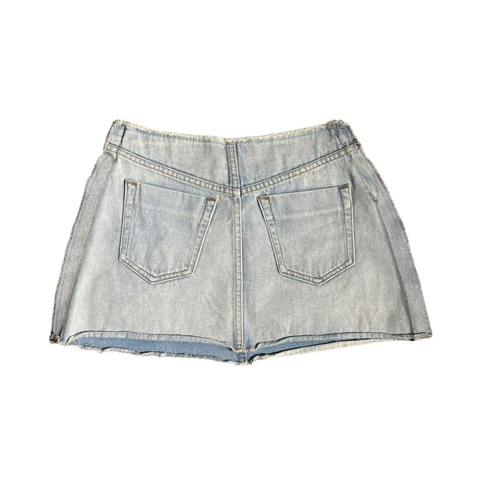 SS17 Reconstructed inverse denim skirt