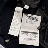$2,350 Leather trimmed twill jacket