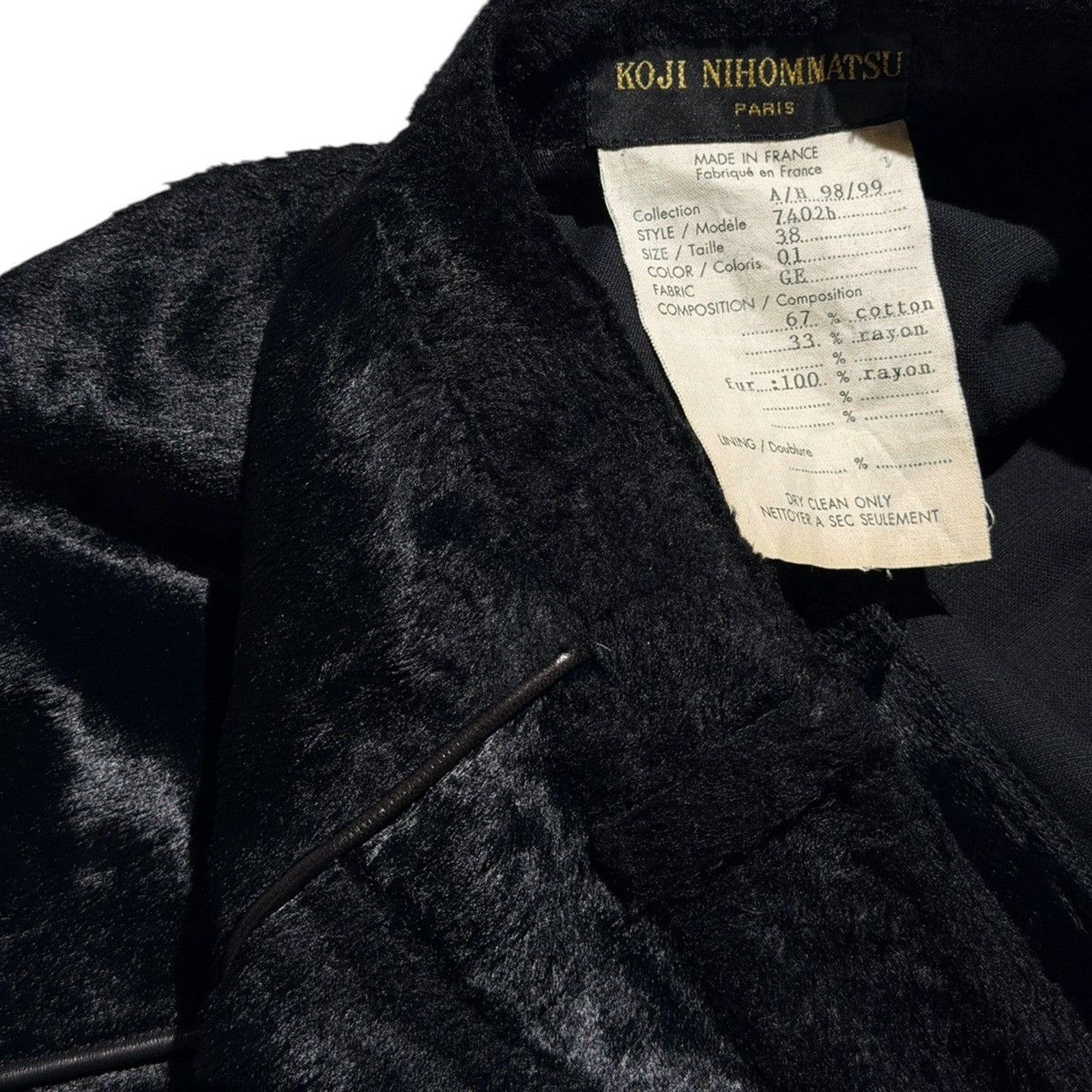 FW98 feather “ponyhair” trouser