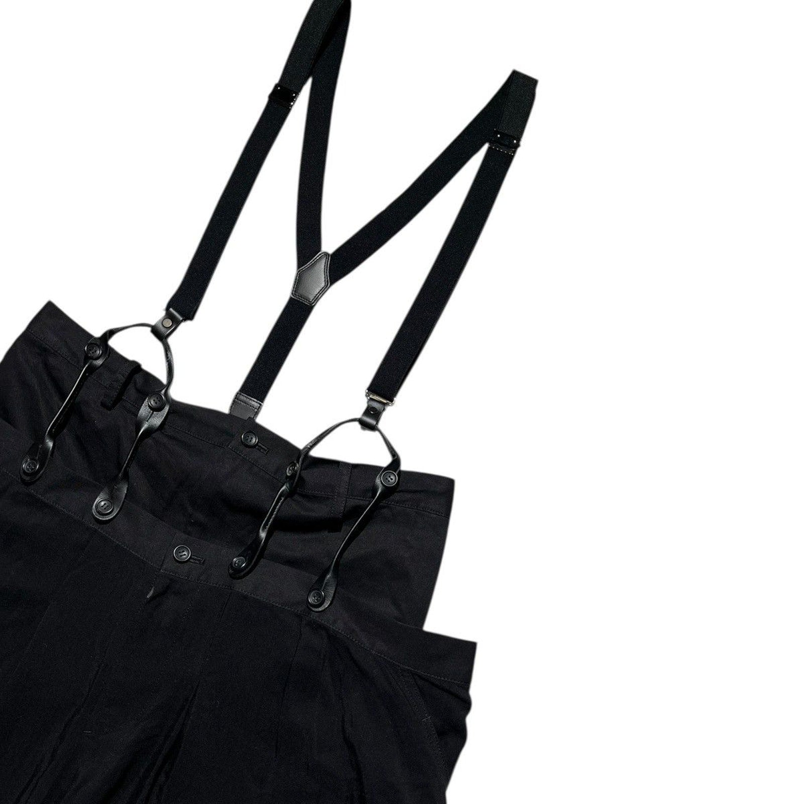 $1,500 layered suspender double waist maxi skirt