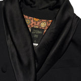 1990s silk scarf neck blazer