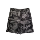 Xray jacquard denim jorts