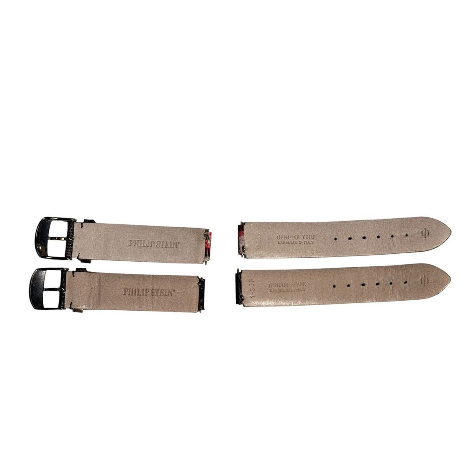 2 snake skin watch bands