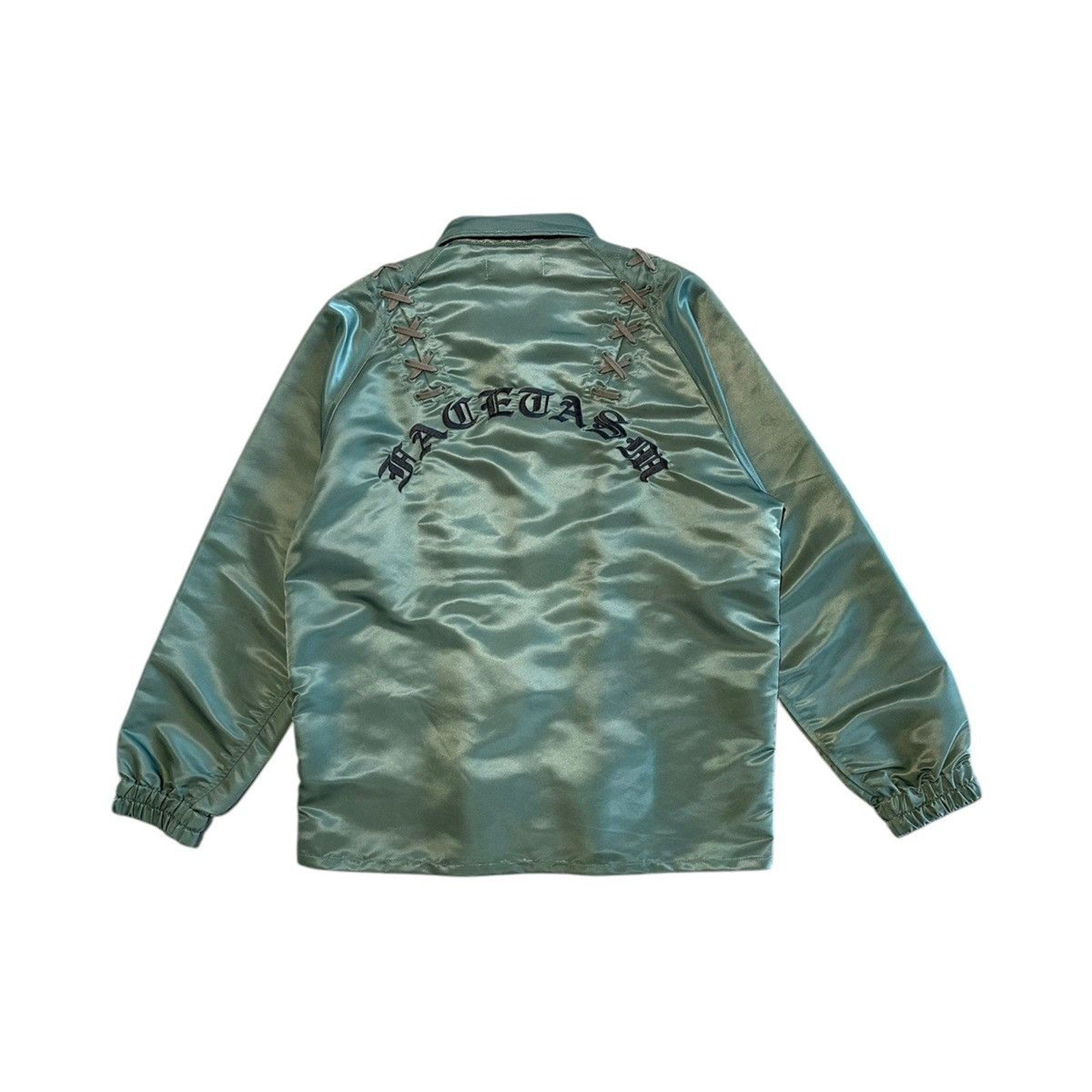 Laced bondage satin bomber