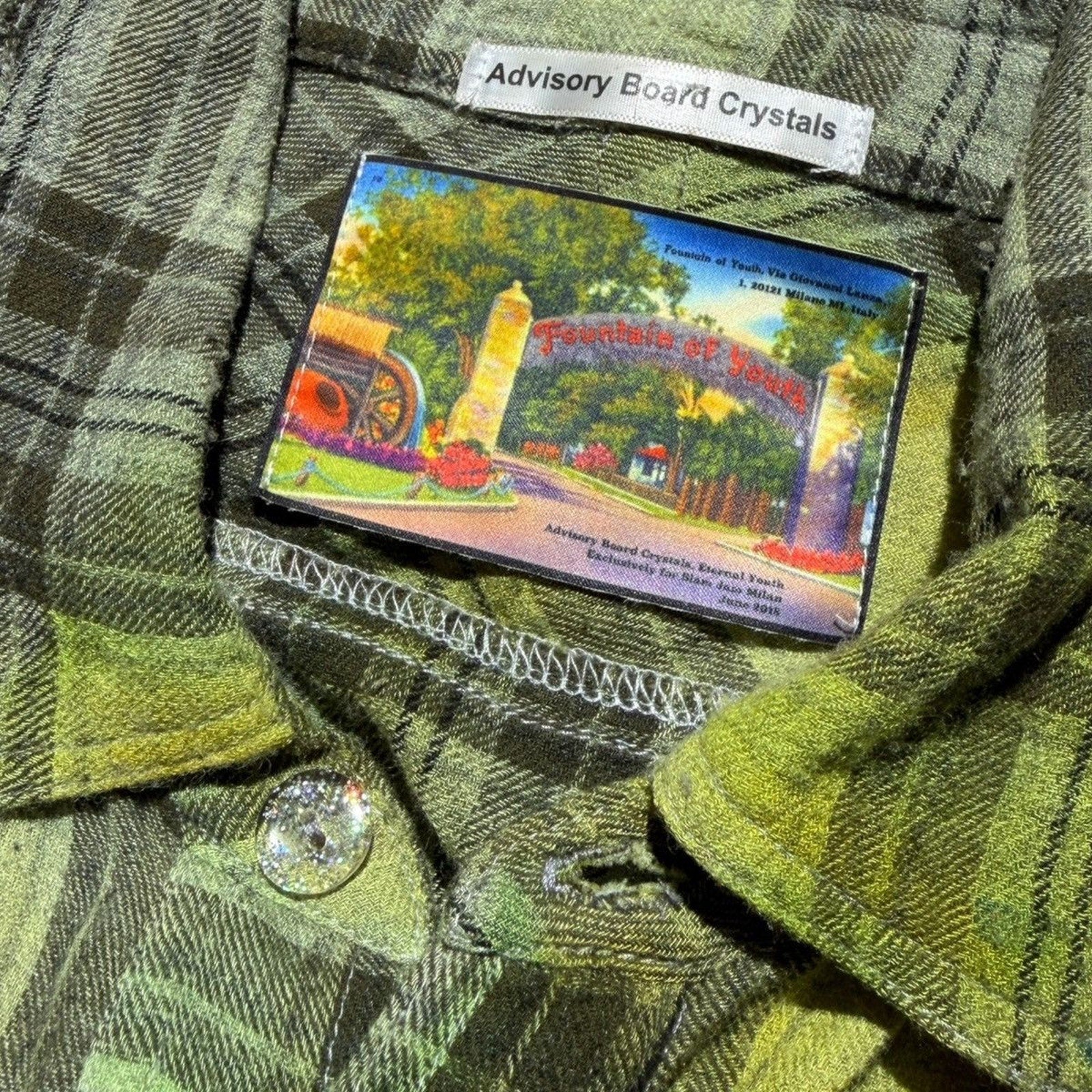 Crystal infused Dyed plaid flannel