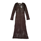 Walter baker Crochet knit sequin maxi dress