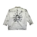 SS25 punk graphic oversized button down