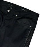 D04 motocycke biker leather zipped denim