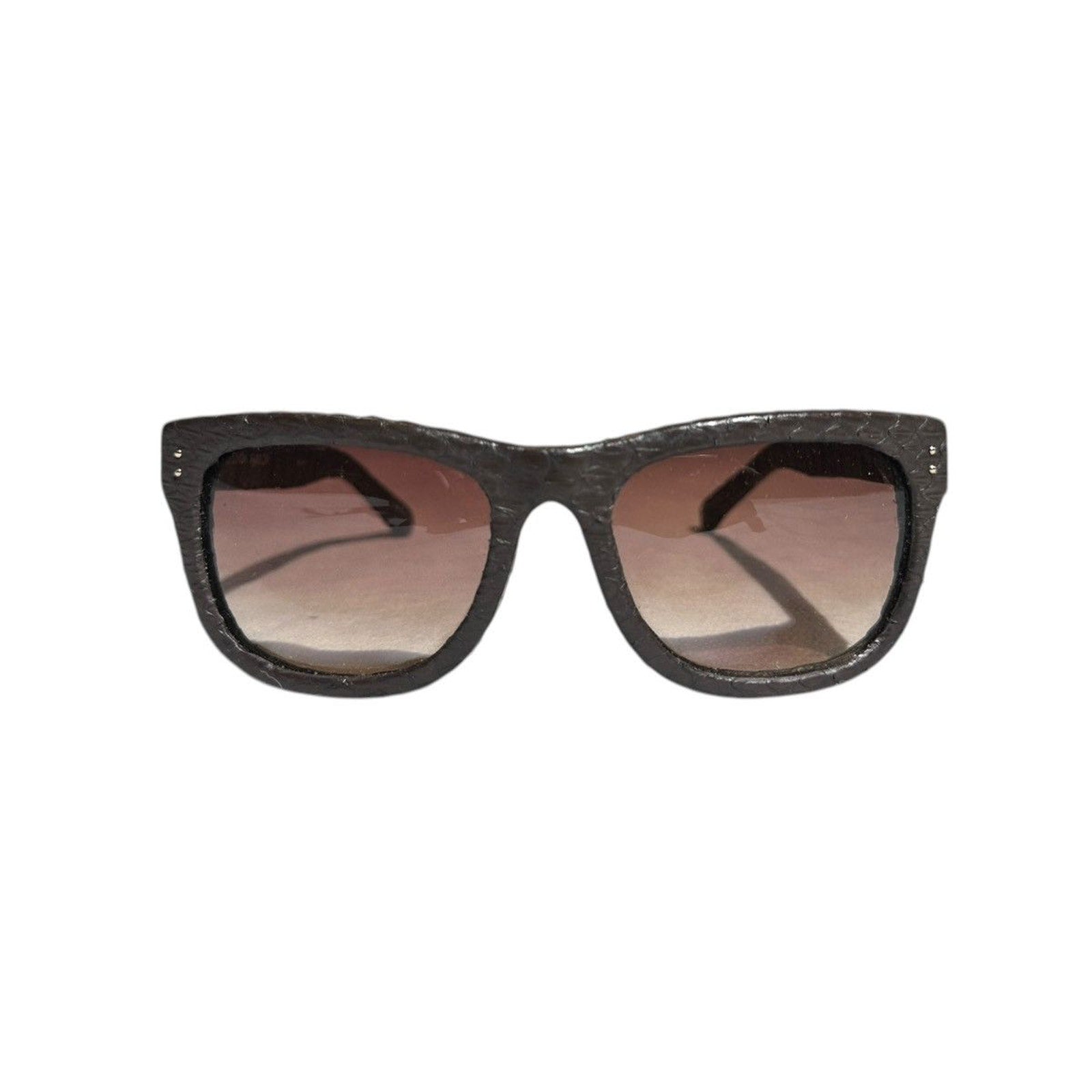 Python leather sunglasses