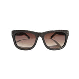 Python leather sunglasses
