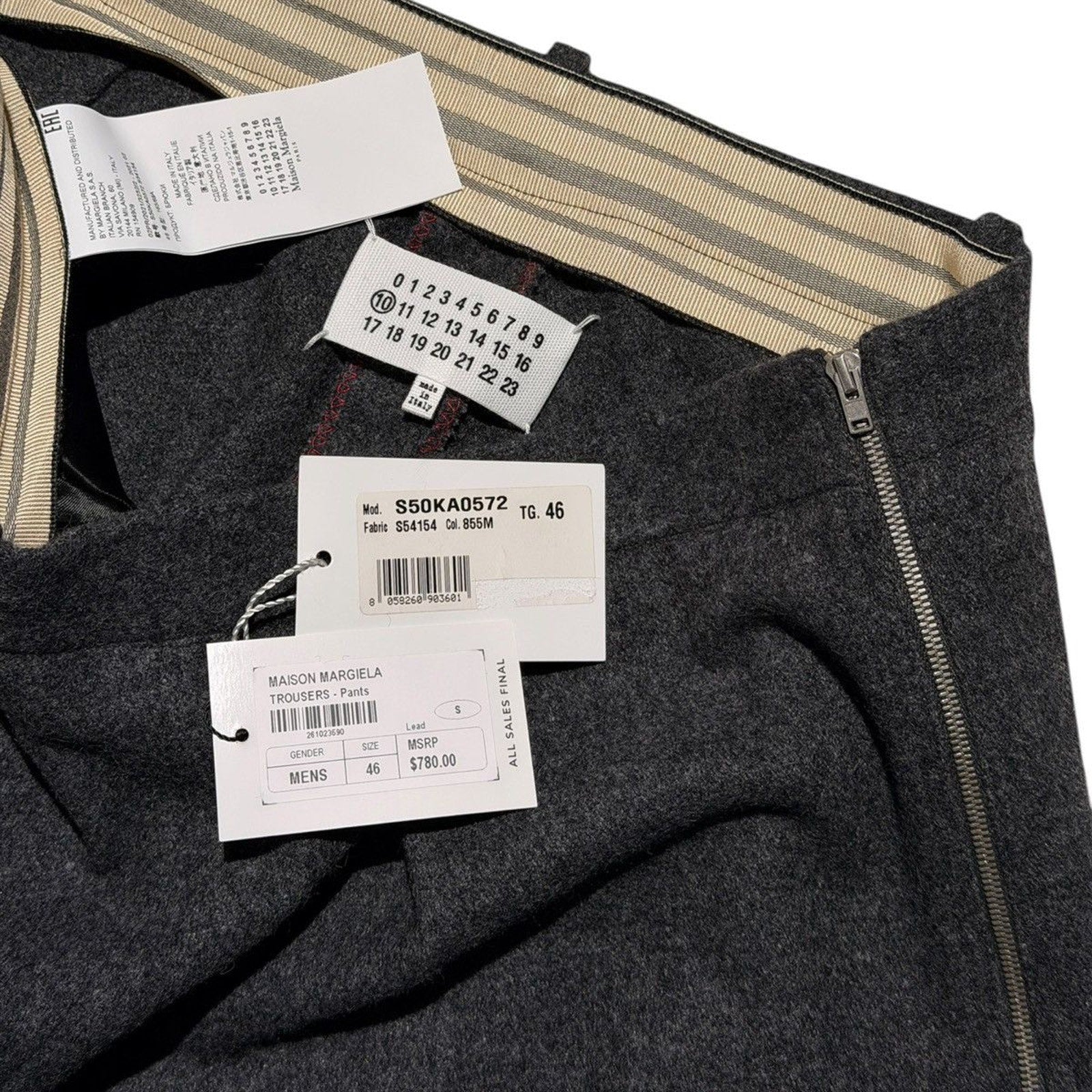 Pleated side zip wide leg trouser