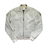 Lambskin leather distressed effect bomber