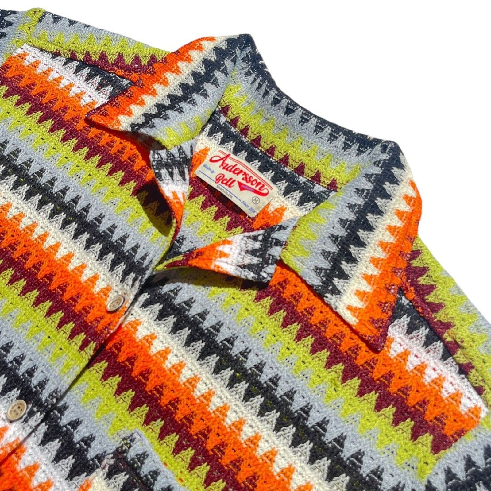 Crochet woven button down