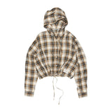 SS25 Hooded plaid overshirt