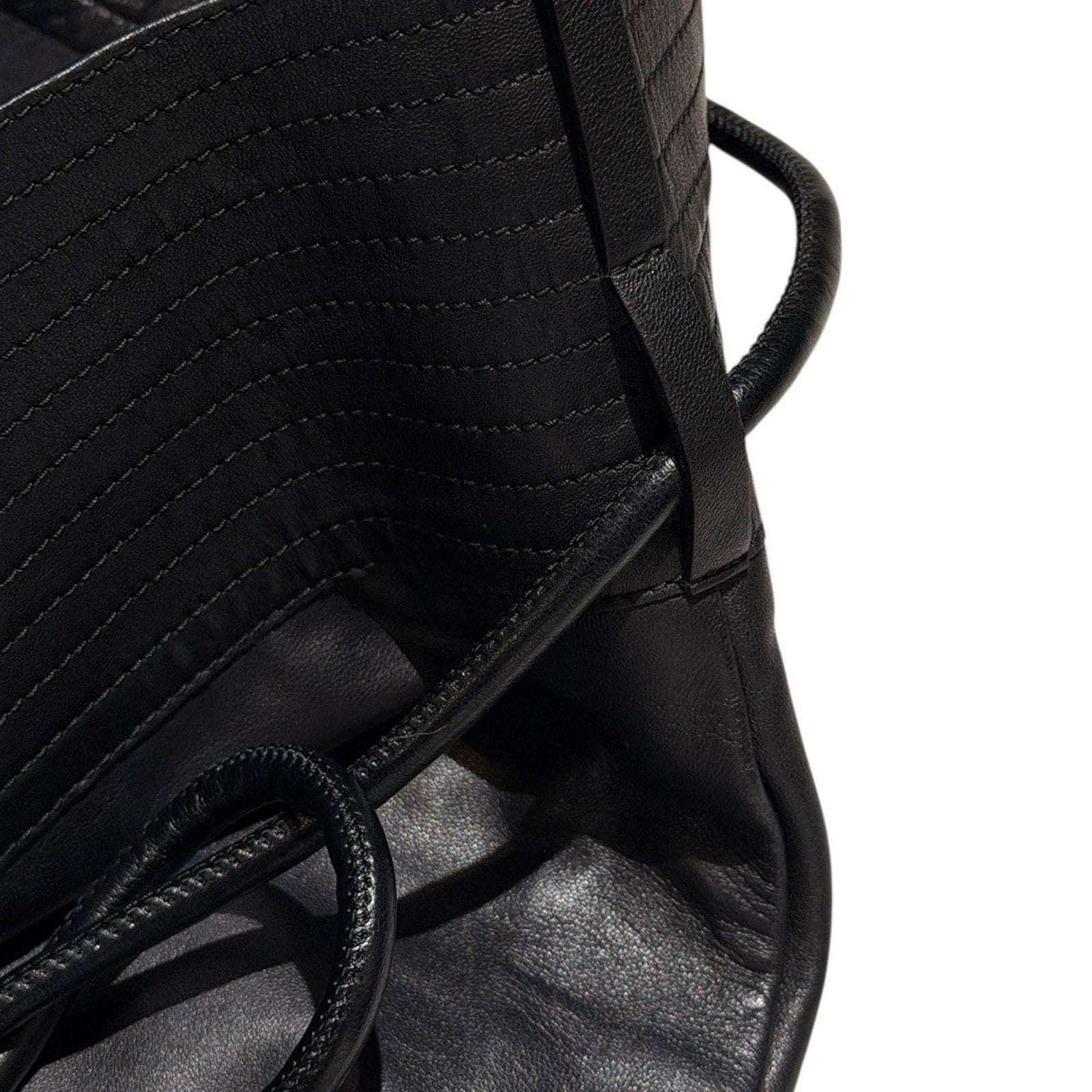 Belted leather trouser