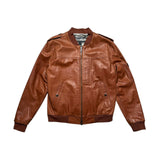 Lambskin leather bomber