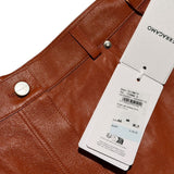 Nappa leather terracotta pant