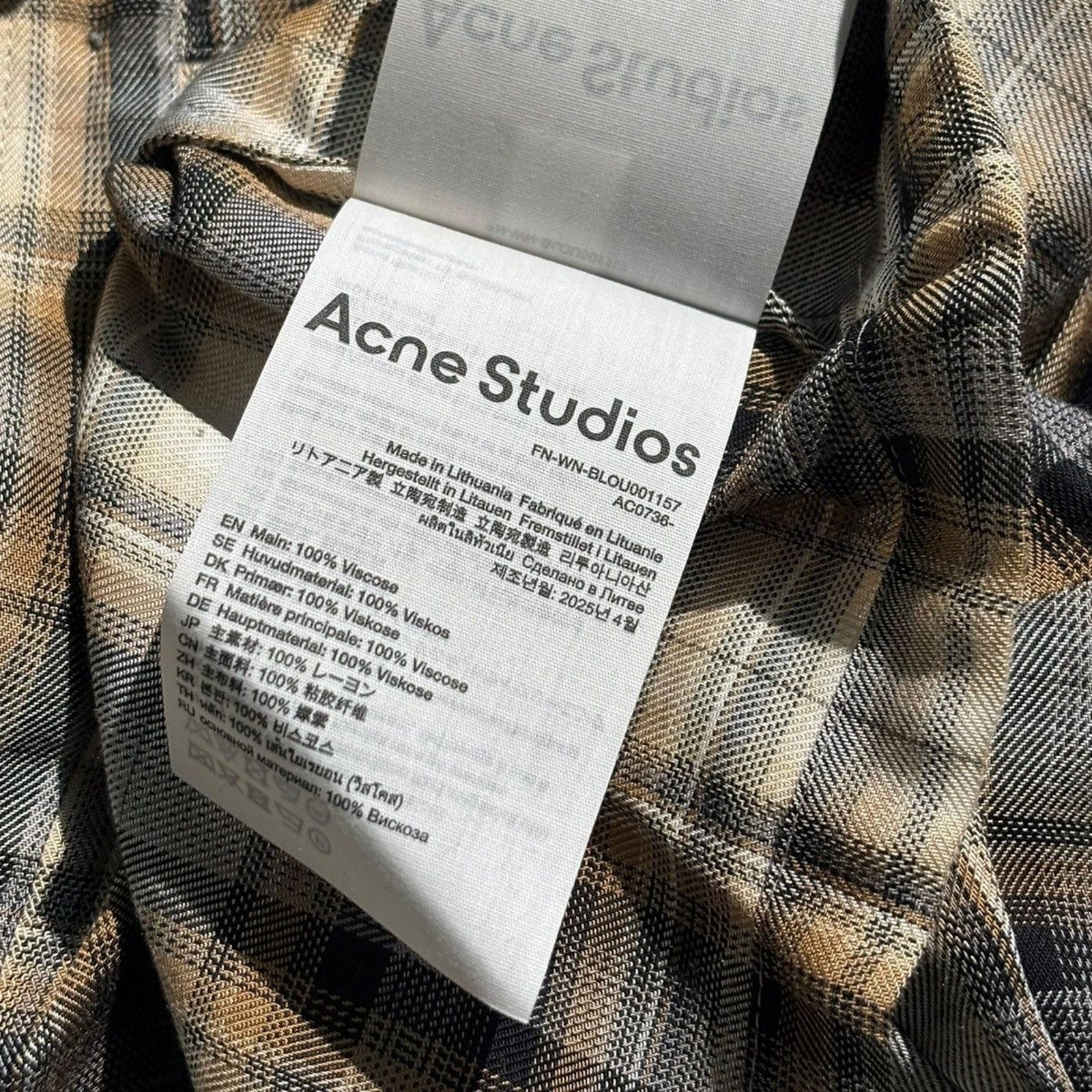 SS25 Hooded plaid overshirt