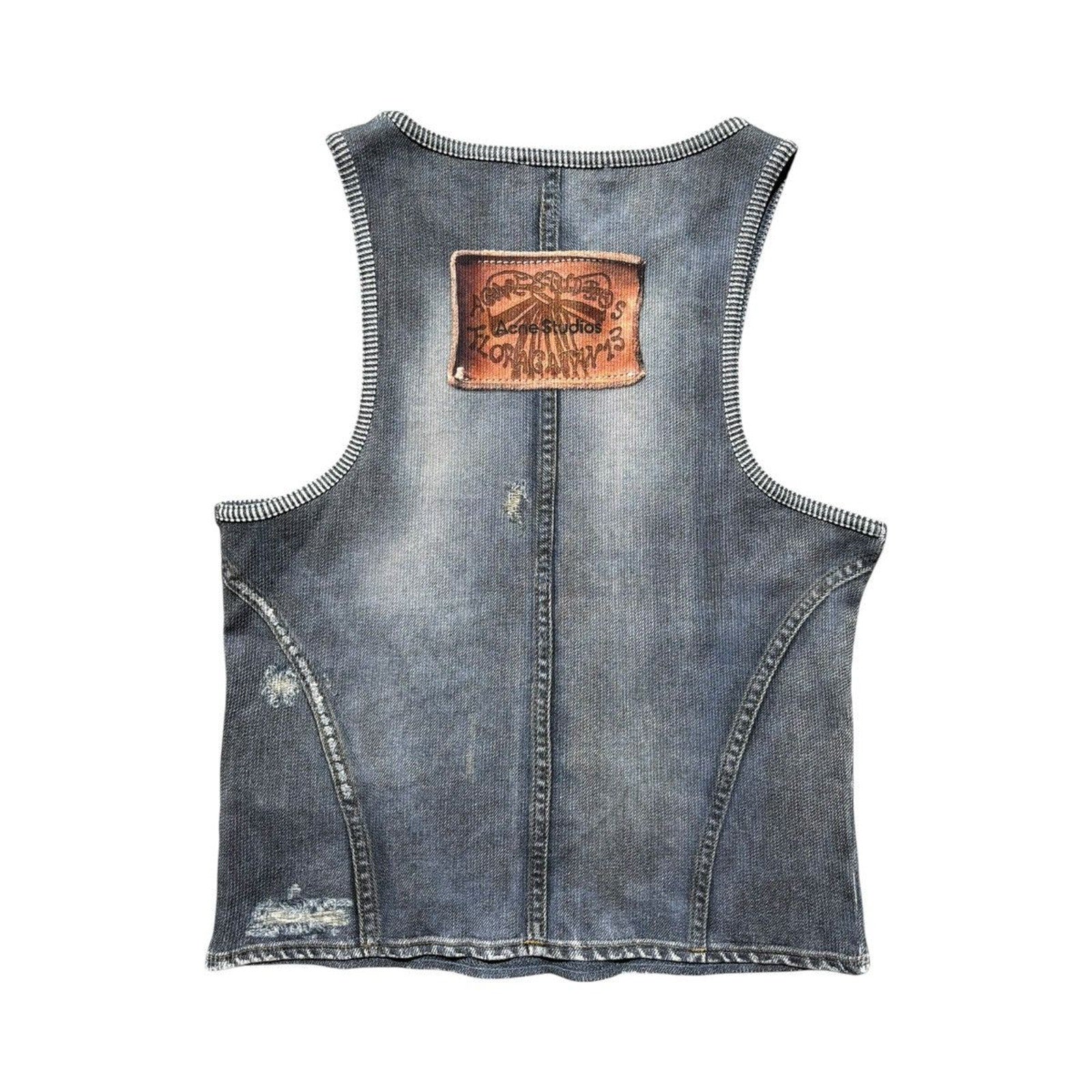 Illusion “denim” printed tank