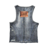 Illusion “denim” printed tank