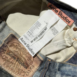 Trompe l'Oeil “Leather” Chaps printed Jeans