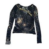 2003 Astrology lace up long sleeve