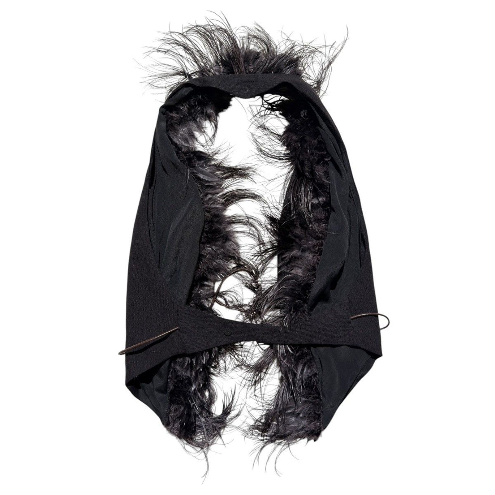 $5,840 ostrich feather vest