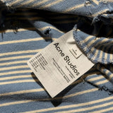 Distressed striped polo shirt