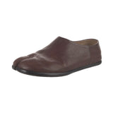 Leather tabi slip on