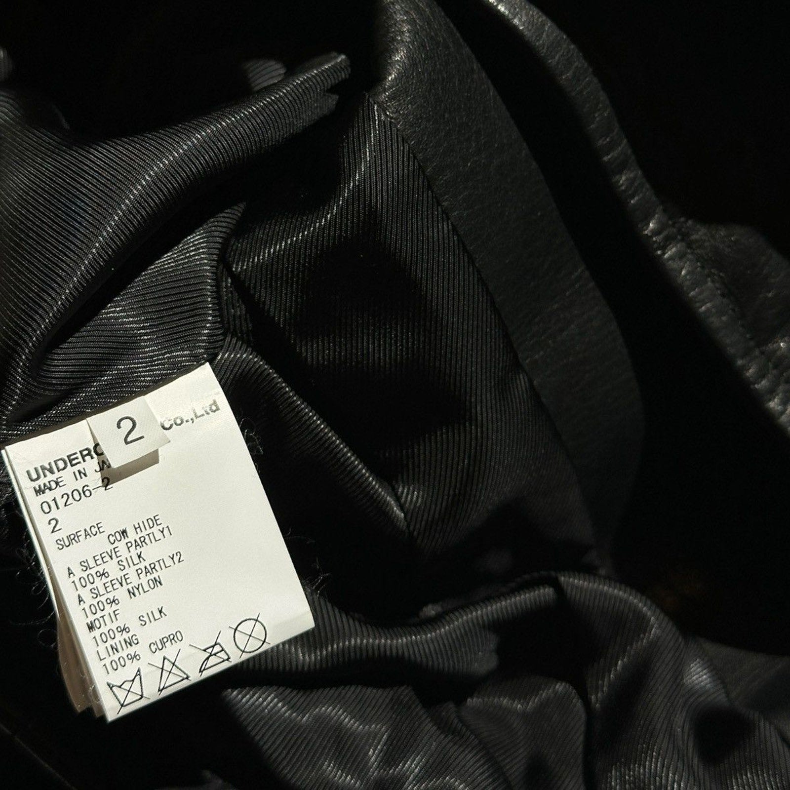 FW15 Runway feathered leather jacket