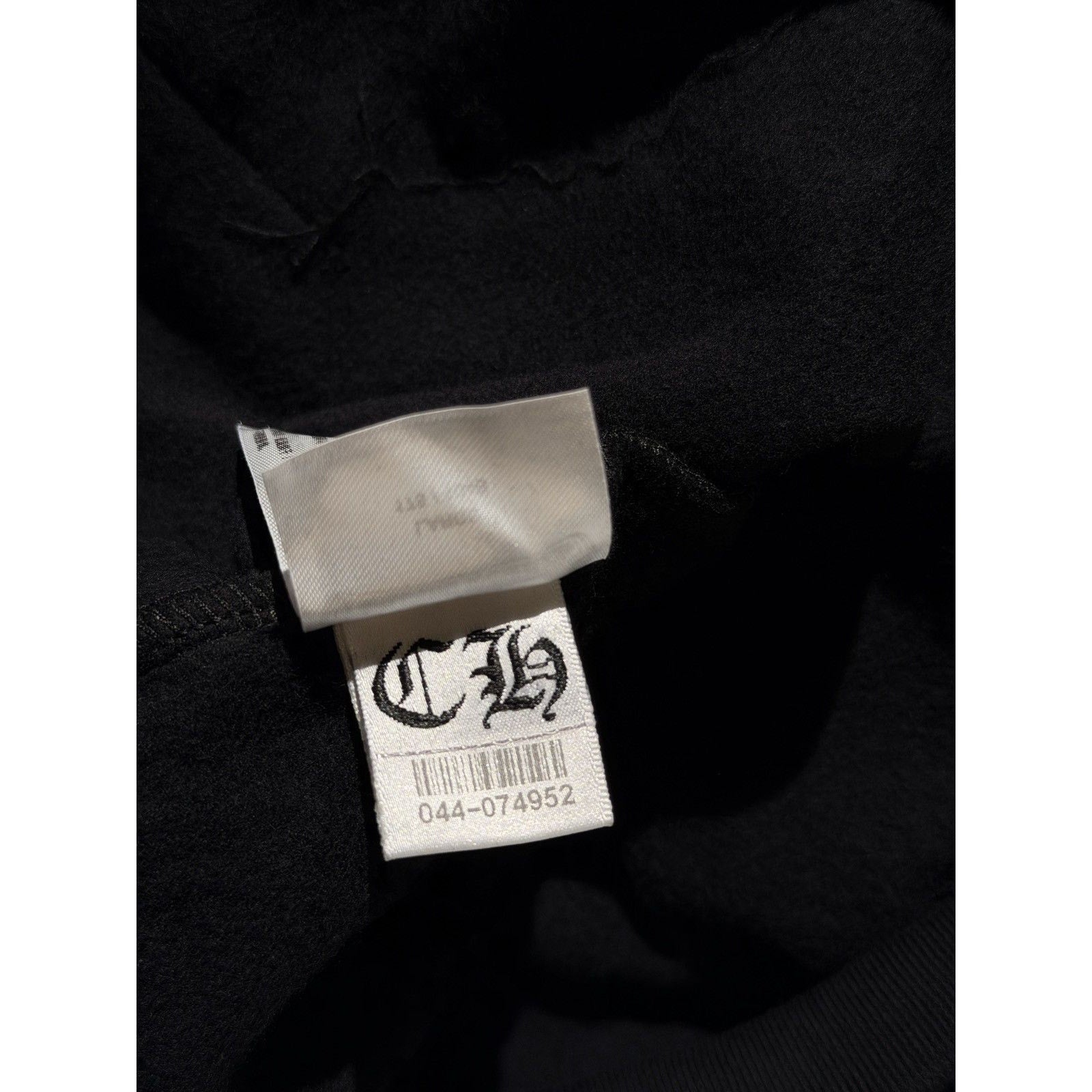 Triple black logo hoodie