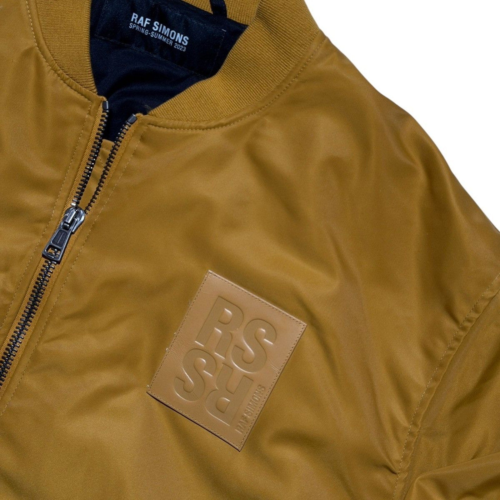 Oversized logo patch bomber