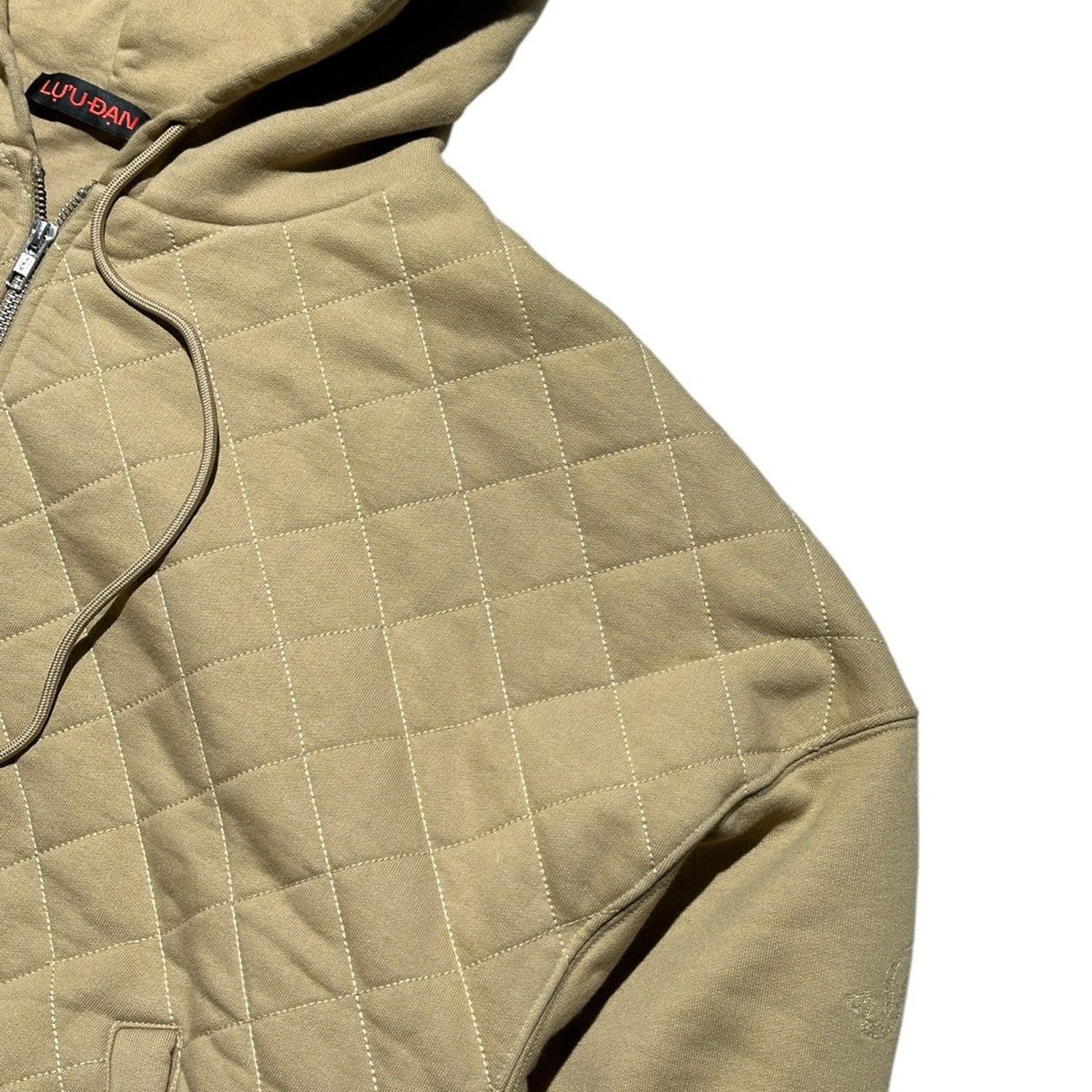 Oversized padded quilted hoodie