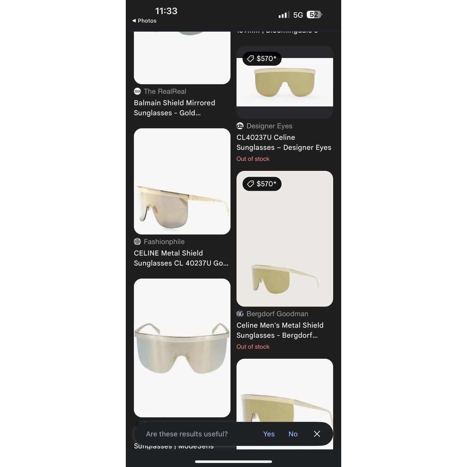 Shield oversize sunglasses CL40237U